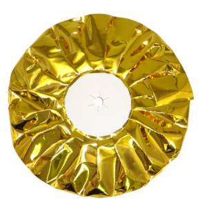 Cardstock 8" Pleated Metallic Backer (12 pc) - Metallic Gold