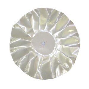 Cardstock 8" Pleated Metallic Backer (12 pc) - White