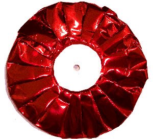 Cardstock 8" Pleated Metallic Backer (12 pc) - Red