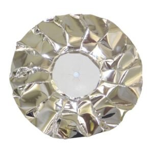 Cardstock 8" Pleated Metallic Backer (12 pc) - Metallic Silver