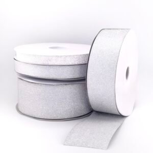 Diamond dust silver ribbon