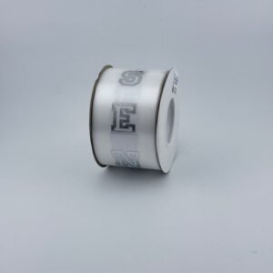Ribbon - #16 Printed Ribbon  - Senior - 2"x25yds - White / Silver