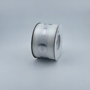 Ribbon - #16 Printed Ribbon  - Junior - 2"x25yds - White / Silver