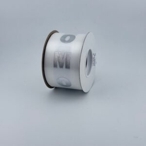 Ribbon - #16 Printed Ribbon  - Sophomore - 2"x25yds - White / Silver