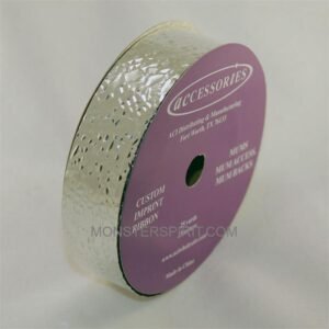 Ribbon - Glitter #5 - 7/8 inch - 25 yards - Metallic Silver