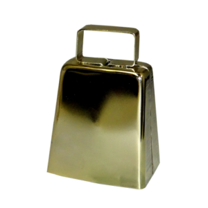 Cowbell -  3" Giant Metal Cowbell (12pc) - Metallic Gold