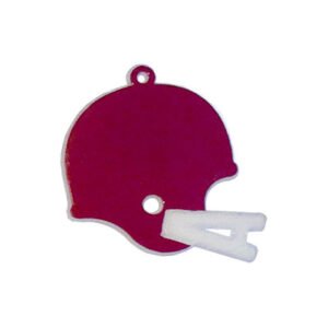 Trinket - Football Helmet Charm Flat 1.5 " - (24pc) - Burgundy / White