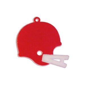 Trinket - Football Helmet Charm Flat 1.5 " - (24pc) - Red / White