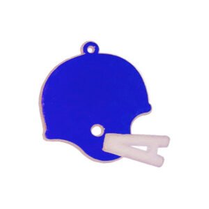 Trinket - Football Helmet Charm Flat 1.5 " - (24pc) - Royal / White