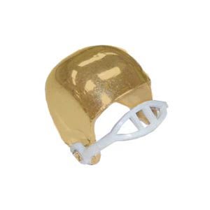 Trinket - Football Helmet Charm 3D .75 " - (36pc) - White / Gold