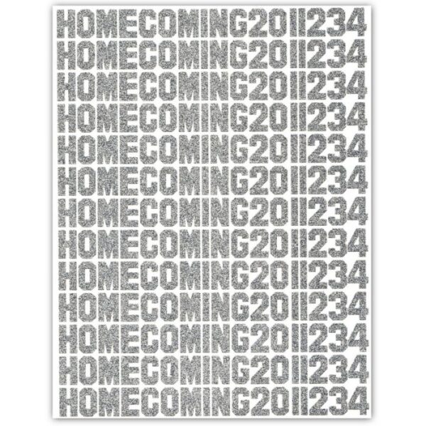 Sticker - Block .75" HOMECOMING 8"x10" (1 sheet)