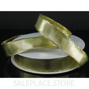 Ribbon - Metallic Lame' #3 - 5/8 inch - 10 Yards - Metallic Gold