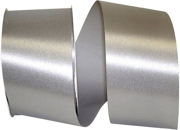 Ribbon - Satin Supreme - #40 - 2.5" x 50 yds - Silver (Gray)