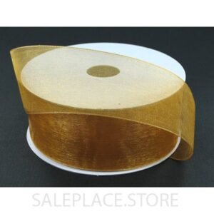 Ribbon - Organza #9 - 1.5 inch - 25 yards - Dark Gold