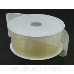 Ribbon - Organza #9 - 1.5 inch - 25 yards - Dark Ivory