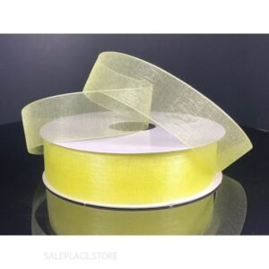 Ribbon - Organza #3 - 5/8 inch - 25 yards - Light Yellow
