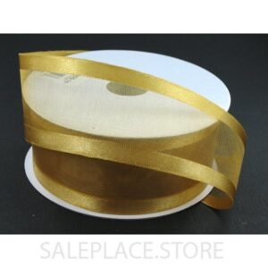 Sheer W/ Satin Edge #9 25 Yds - Sheer W/ Satin Edge #9-25 Yds - Gold