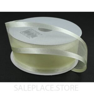 Sheer W/ Satin Edge #9 25 Yds - Sheer W/ Satin Edge #9-25 Yds - Ivory