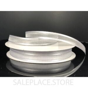Sheer W/ Satin Edge #1.5 25 Yds - Sheer W/ Satin Edge #1.5-25 Yds - Silver/Silver