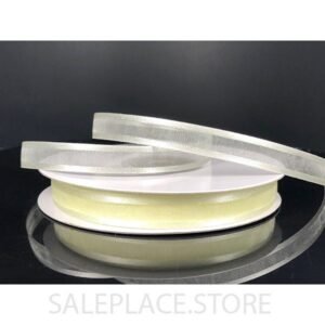 Sheer W/ Satin Edge #1.5 25 Yds - Sheer W/ Satin Edge #1.5-25 Yds - Ivory/Ivory