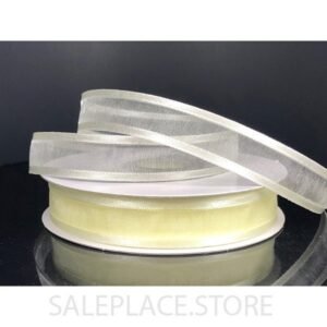 Sheer W/ Satin Edge #3 25 Yds - Sheer W/ Satin Edge #3-25 Yds - Ivory/Ivory