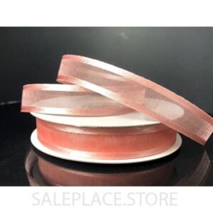 Sheer W/ Satin Edge #3 25 Yds - Sheer W/ Satin Edge #3-25 Yds - Blush/Rose Gold