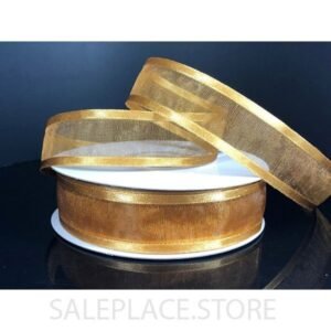 Sheer W/ Satin Edge #5 25 Yds - Gold/Gold