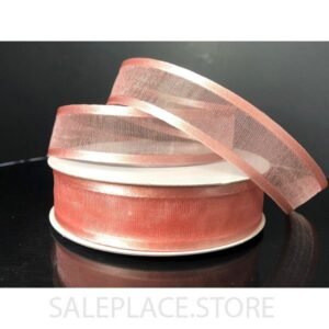 Sheer W/ Satin Edge #5 25 Yds - Sheer W/ Satin Edge #5-25 Yds - Blush/Rose Gold