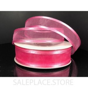 Sheer W/ Satin Edge #5 25 Yds - Sheer W/ Satin Edge #5-25 Yds - Hot Pink