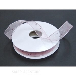 Sheer W/ Glitter #3 25 Yds - Sheer W/ Glitter -#3-25 Yds-Wired - Pink