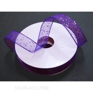 Sheer W/ Glitter #3 25 Yds - Sheer W/ Glitter -#3-25 Yds-Wired - Purple