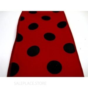 Dots #40 10 Yds - Dots On Satin-#40-10 Yds - Red/Black Dots
