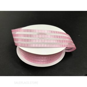 Satin/Sheer Cabana Stripes-#9-50 Yds - Pink