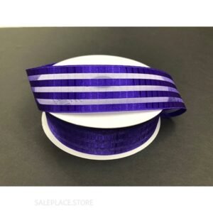 Satin/Sheer Cabana Stripes-#9-50 Yds - Purple