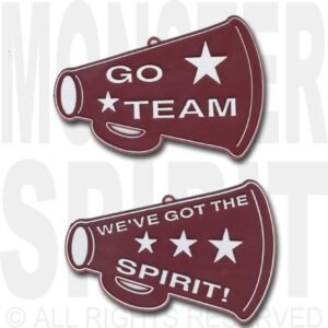 Trinket - Megaphone Duo 3" (2 designs) (24pc) - Burgundy / White