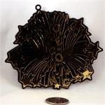 Trinket - Homecoming Burst Charm 4" - (12pc) - Black / Gold