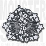 Trinket - Homecoming Burst Charm 4" - (12pc) - Black / White