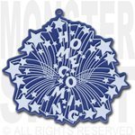 Trinket - Homecoming Burst Charm 4" - (12pc) - Navy / White