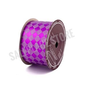 Ribbon - Diamond Dust Pattern - Dymondz (Diamond Dust Pattern ) #16 - 25 yds - Metallic Purple