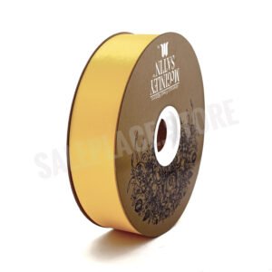 100 Yard Bolt of McGinley Mills #9 Yellow Satin Lustre - 2 inch x 300 feet. Perfect size for background skirt ribbon for homecoming mums.