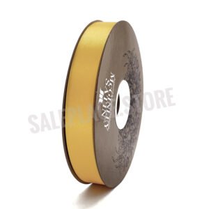 #5 MiGinley Mills Gold Label Satin Lustre Yellow Ribbon for Homecoming Mums and Bows