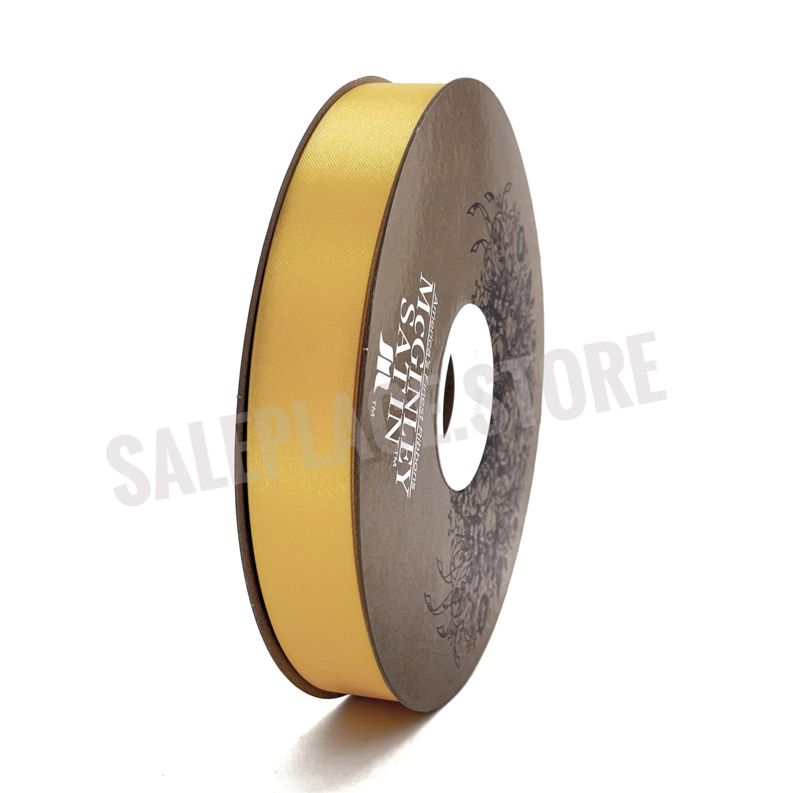 #5 MiGinley Mills Gold Label Satin Lustre Yellow Ribbon for Homecoming Mums and Bows