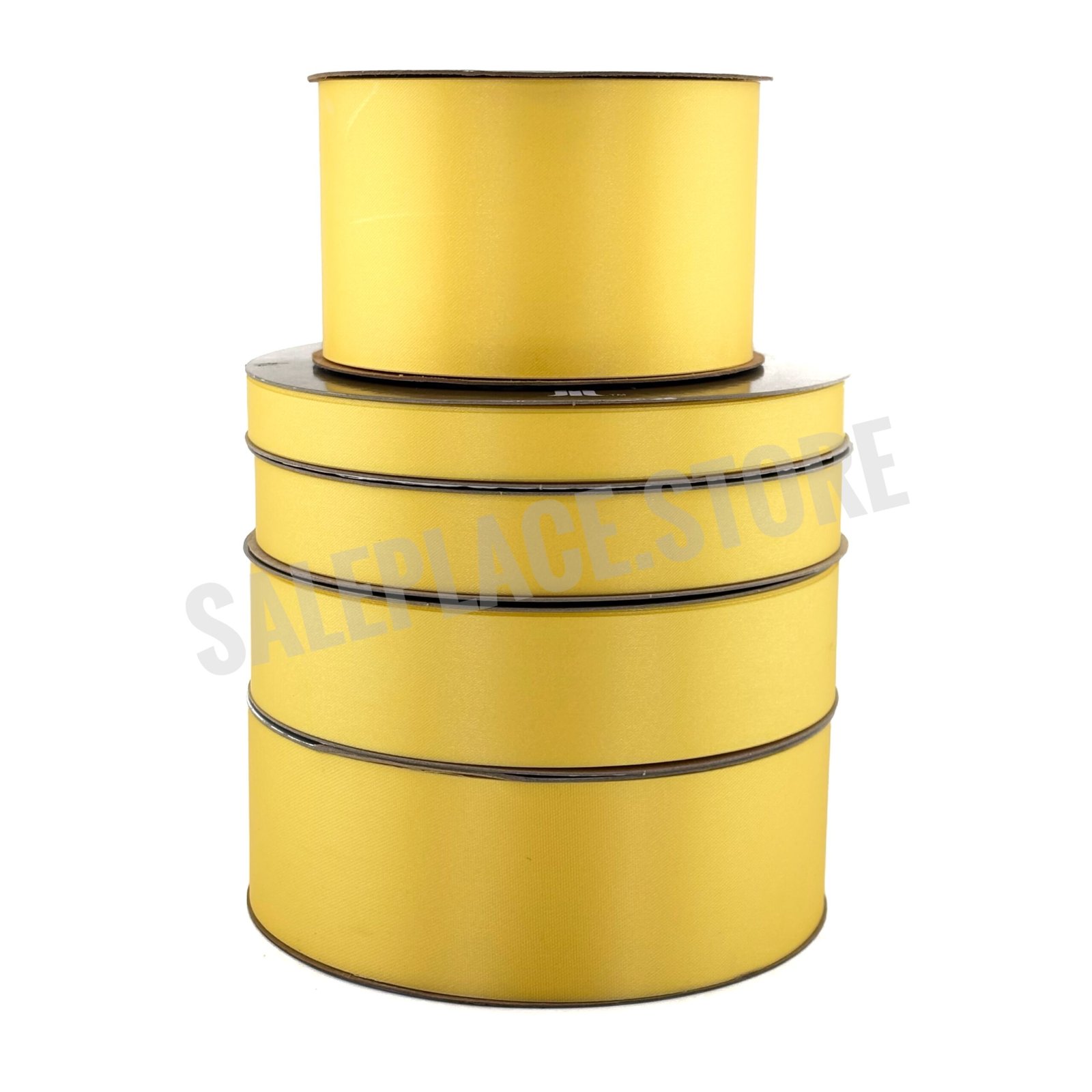 MiGinley Mills Gold Label Satin Lustre Yellow Ribbon for Homecoming Mums and Bows