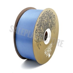 Satin Lustre Homecoming mum ribbon Columbia Blue #16