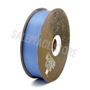 Satin Lustre Homecoming mum ribbon Columbia Blue #9