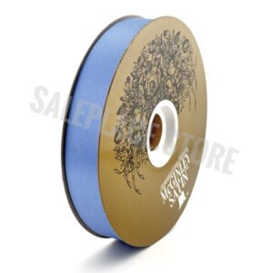 Satin Lustre Homecoming mum ribbon Columbia Blue #5