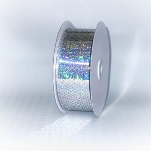 Ribbon - Metallic - Star Punch #9 - 1.5" x 44 yds - Metallic Silver