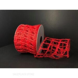 Burlap - Open Weave-#40 - Red