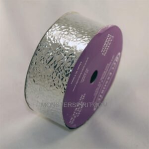 Ribbon - Glitter #9 - 1 5/16 inch - 25 yards - Metallic Silver