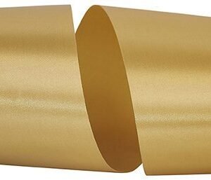 Ribbon - Satin Supreme - #100 - 4" x 50 yds - Antique Gold (Most Popular)